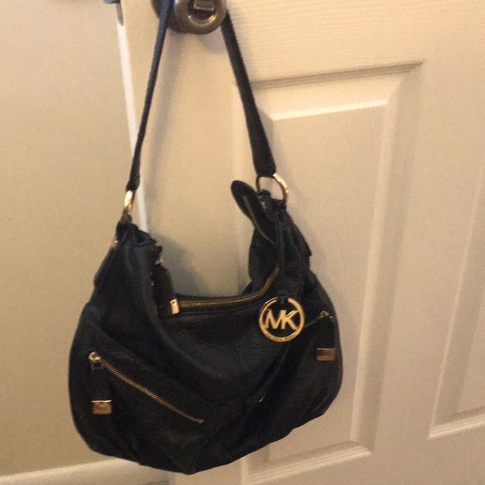 Michael Kors black leather bag